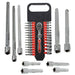 27 Piece 1/4" Ratchet Wrench Socket & Driver Bit Wobble Extension Bar Set