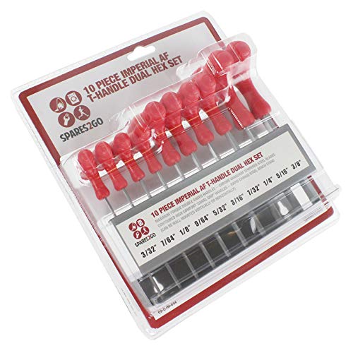 20 Piece T Handle Imperial SAE + Metric Hex Allen Key CR-V Screwdriver Set.