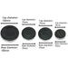 Non Universal Oven Cooker Hob Gas Burner Crown & Flame Cap Kit for IKEA SMEG - Small, 2 Medium & Large, 55mm - 100mm