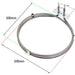 Fan Oven Element compatible with Blomberg further measurements 