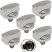 BELLING Oven Cooker Knob Function Control Switch 444445412 444445413 1000DF (Silver/Chrome) Pack of 5
