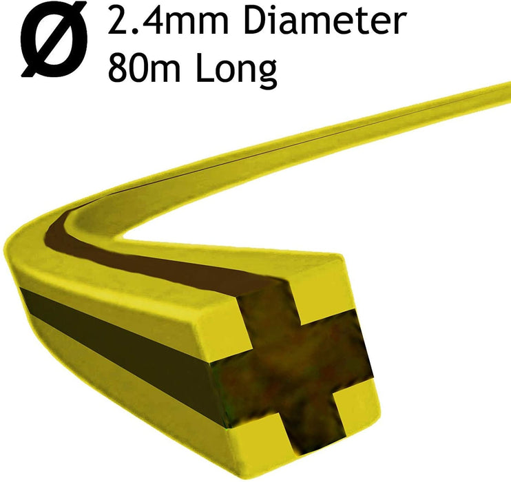 UNIVERSAL Dual Line Manual Feed Head with Bolts + 80m Dual Core Refill for Strimmer/Trimmer/Brushcutter
