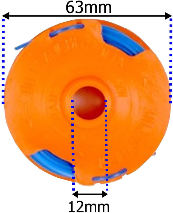 5m Twin Line & Spool for Titan TTB820GGT Trimmer Strimmer x 3