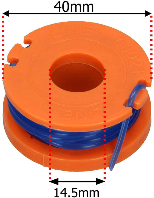 2.5m Line & Spool for MACALLISTER MGTP18Li Strimmer Trimmer (Pack of 2)