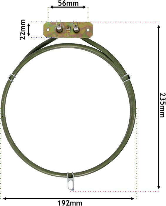 3 Turn Heater Element for Delonghi Fan Oven Cooker (2500W, 230v)