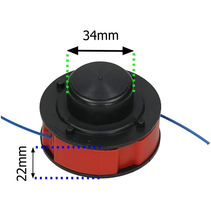 Line & Spool 8m for B&Q Strimmer Trimmer (Pack of 4)