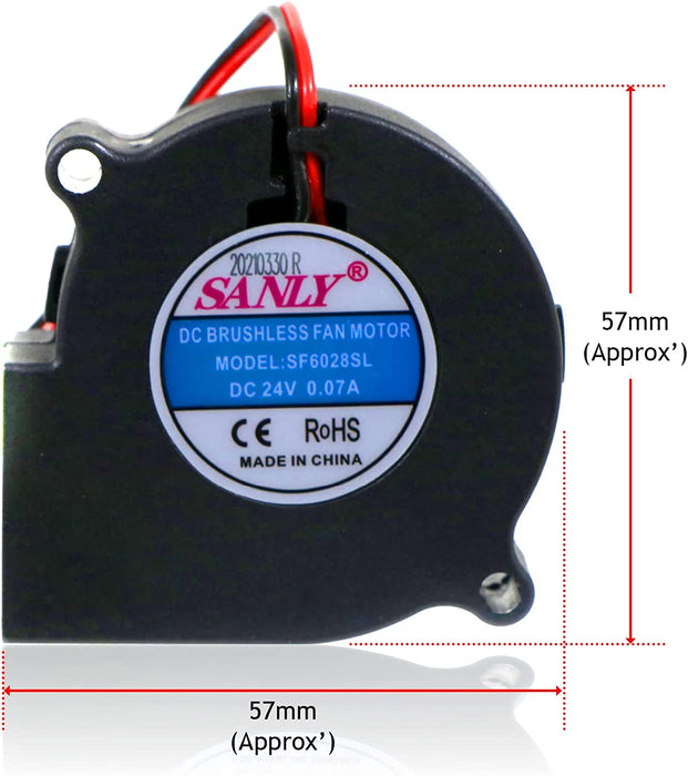 Electric Heater Fan Unit compatible with Dimplex DC 24v + Optimyst Glass Disk Transducer