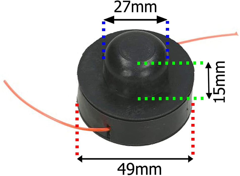 Spool Feed Cord Head for CHALLENGE XTREME MIGZP250 Grass Trimmer Strimmer (Pack of 2)