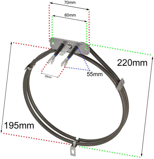  2 Turn Heater Element Oven Cooker (2000 Watt)