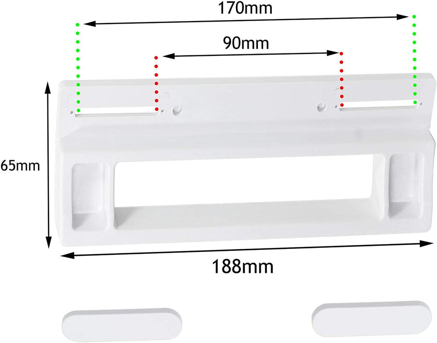 Door Handle For Hotpoint Fridge Freezer (190mm, White)