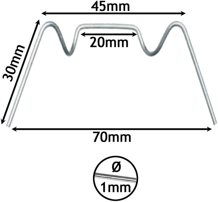 Greenhouse W + Z Clips Spring Wire Glazing Fixing Clamp Overlap Clip Pack of 100