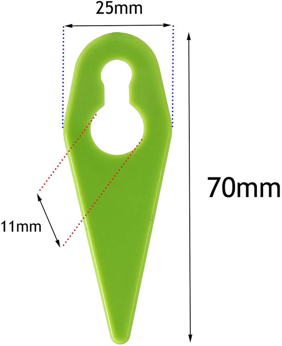 Plastic Blades for Grass Trimmer Strimmer GTECH ST01 ST02 ST04 ST05 ST20 (Pack of 40)