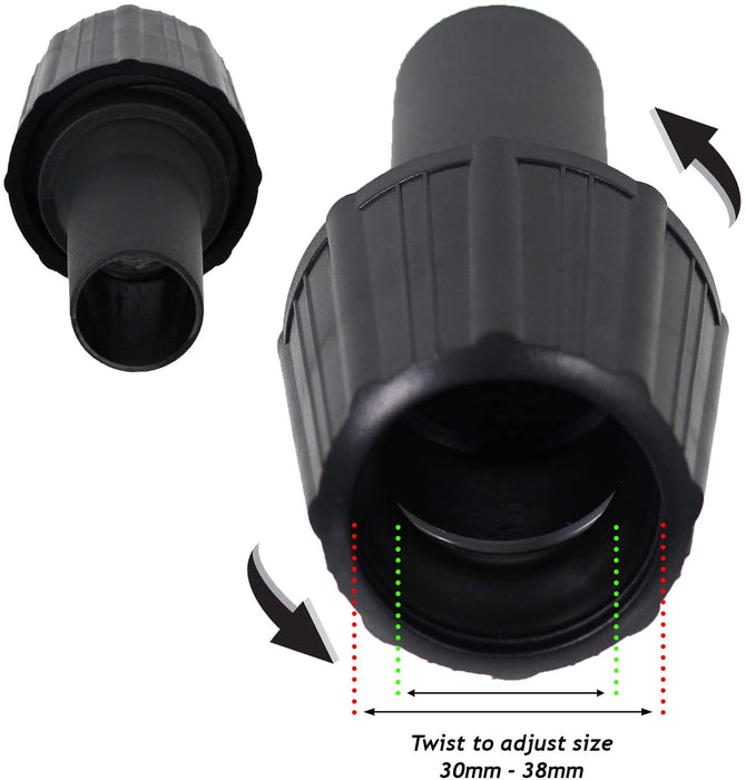 SPARES2GO Dust Extractor Port Multi Adaptor Reducer Kit Compatible with BISSELL Vacuum Cleaner (Pack of 2, 26mm 30mm 32mm 35mm 38mm)