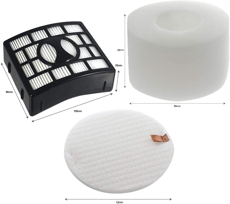HEPA Filter Kit for Shark Rotator Professional Lift-Away NV5, NV7, UV560, NV642 Upright Vacuum Cleaner