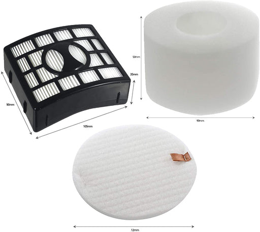 HEPA Filter Kit for Shark Rotator Professional Lift-Away NV601, NV680, NV801 Upright Vacuum Cleaner