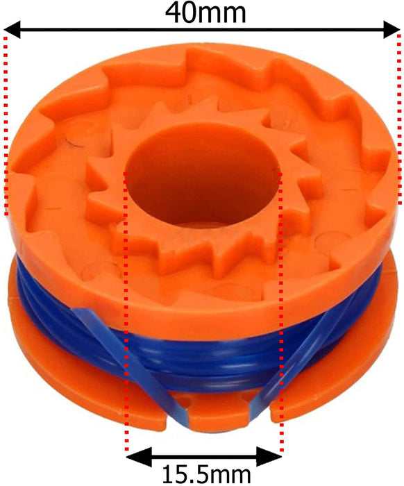 2.5m Line & Spool for QUALCAST Strimmer Trimmer (Pack of 2)
