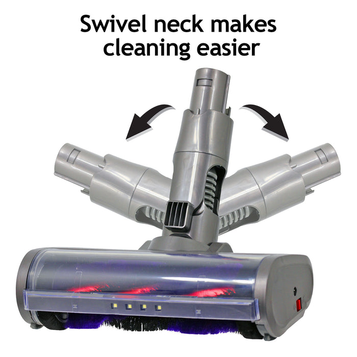 Carbon Fibre Motorhead Floor Tool + Blue Extension Rod Wand for Dyson V6 SV03 Vacuum Cleaner
