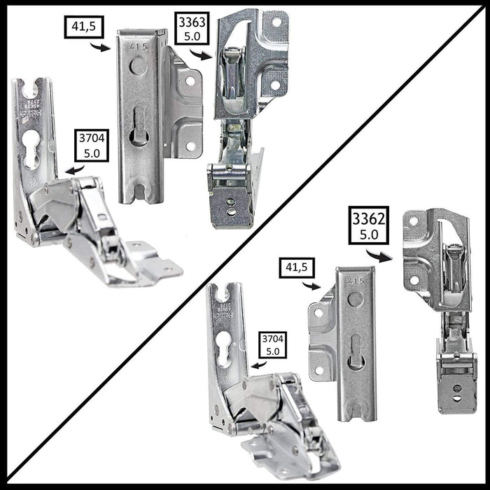 Door Hinge for PABL Fridge Freezer - Integrated Left and Right Hinges Pair