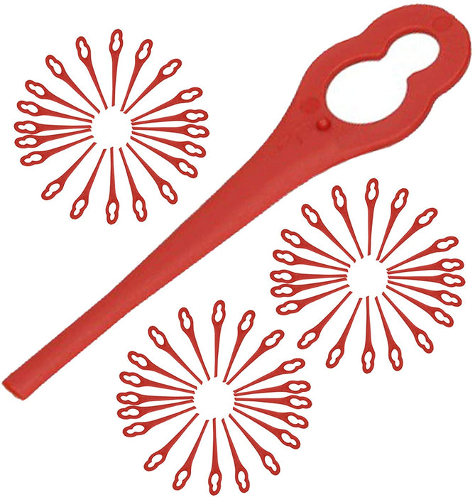 Red Plastic Blades for B&Q 18V LI CORDLESS MGT18 Strimmer Trimmer x 60