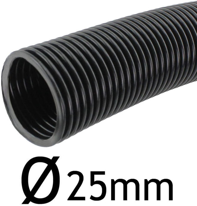 Universal Hose Pipe Water Butt Extension Overflow Connector + 2 Clamp Clips (25mm, 5m)