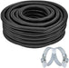 Marine Pond Hose Flexi Pump Corrugated Pipe + 2 Clamp Clips (25mm, 20m)
