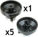 STOVES Gas Hob Oven Cooker Control Knobs Genuine (Black / Silver, Pack of 6)