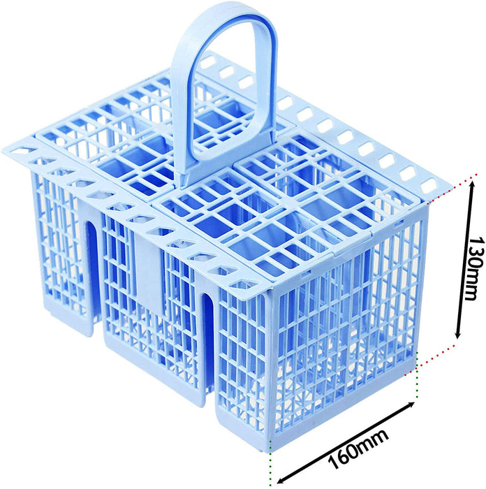 SPARES2GO Cutlery Basket compatible with Brandt Dishwasher (Blue, 220 x 208 x 160mm)