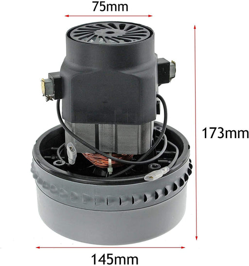 Wet & Dry Motor for KARCHER Vacuum Cleaners 1200W 2 Stage Bypass (5.7" / 145mm, 230V)