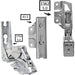 Door Hinge Set for NEW WORLD Fridge Freezer - 3363 3362 5.0 41,5 Integrated Left and Right Hinges Pair