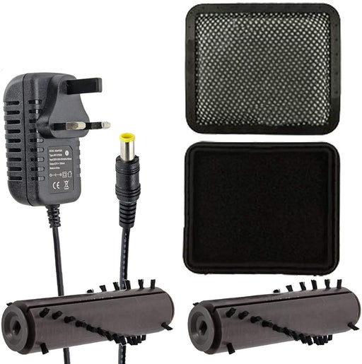 Mains Charger Plug Cable + Washable Filters + Brushroll Kit for Gtech AirRam AR01 AR02 DM001 Cordless Vacuum