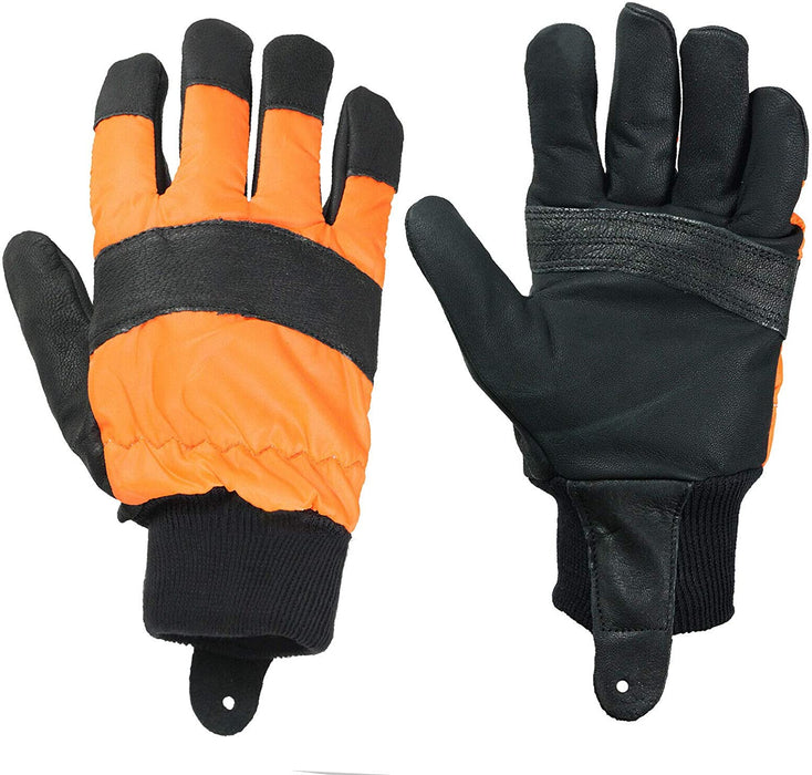 SPARES2GO Chainsaw Safety Helmet with Mesh Visor, Ear Muffs & Gloves