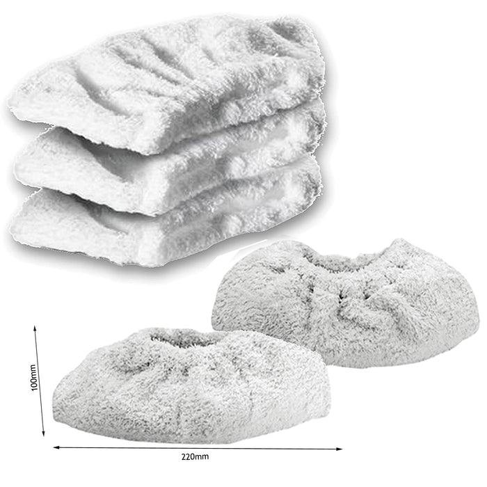 Floor Pads + Tool Covers + 500ml Detergent for KARCHER Easyfix SC1 SC2 SC3 SC4 SC5 Series Steam Cleaner (2 x Floor, 5 x Upholstery)
