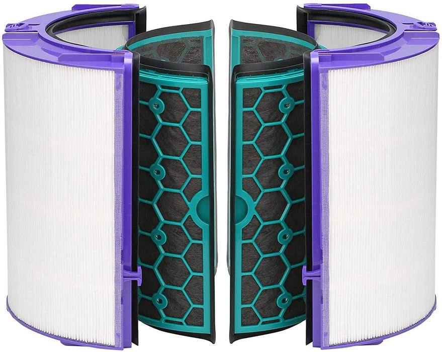 HEPA + Carbon Filter Kit for DYSON 360˚ Glass Activated Carbon Pure Cool DP04 HP04 TP04 Air Purifying Tower Fan + Cleaning Brush