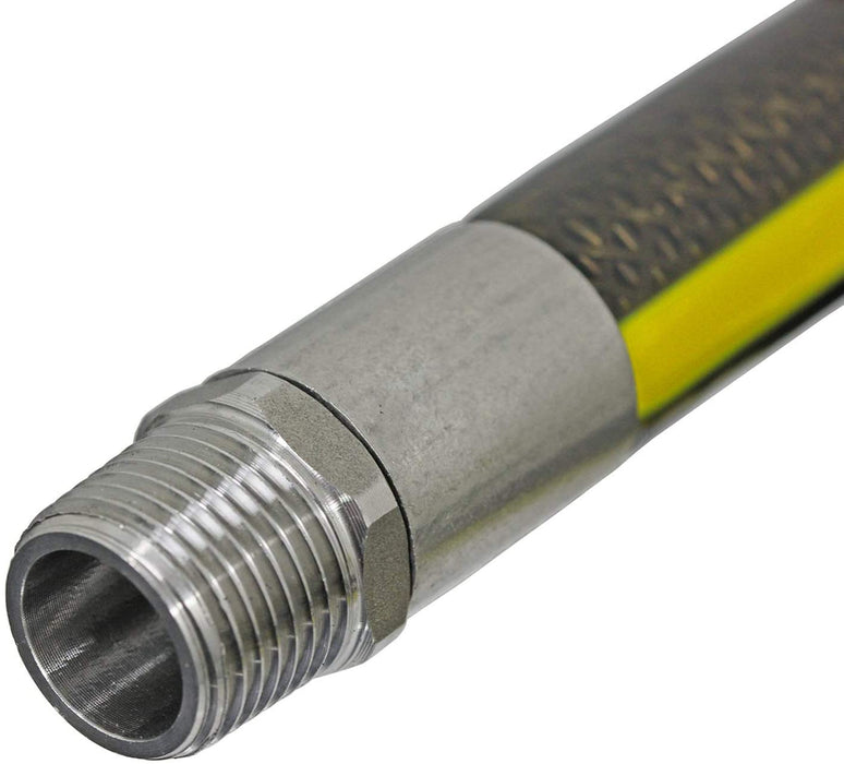 UNIVERSAL Oven Cooker Micropoint Gas Supply Hose Pipe (5ft 1/2 inch, Straight Bayonet, BS EN14800 CE)
