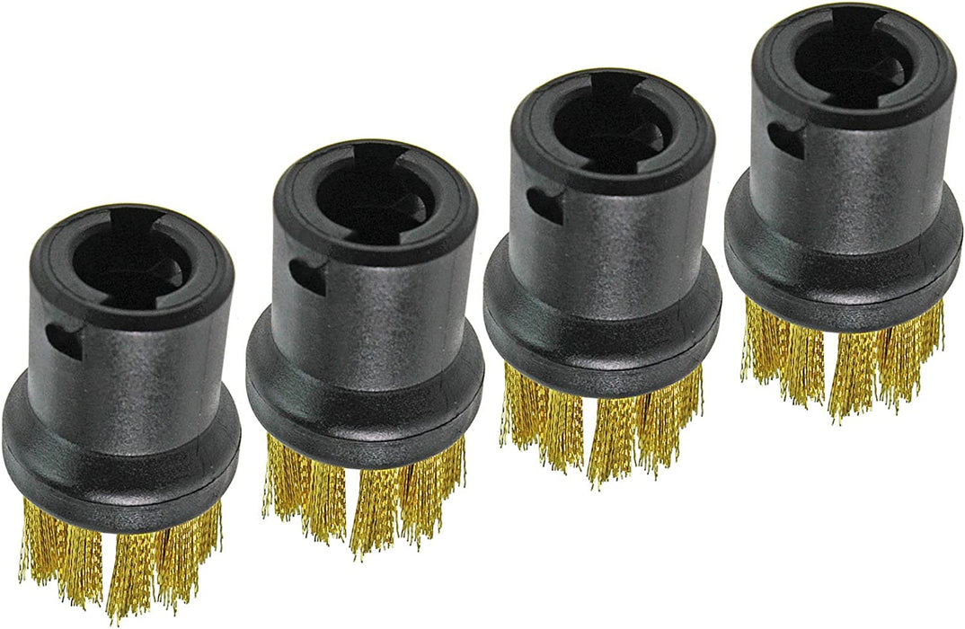 Nylon + Brass Wire Brush Tool Nozzles for Karcher Steam Cleaners (Pack of 8)