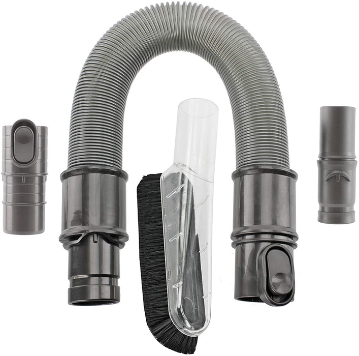 Compact Extension Hose Soft Dusting Brush Tool & Adapter for Dyson DC43H DC44 DC47 DC50 DC56 DC58 DC59 DC61 Vacuum Cleaner