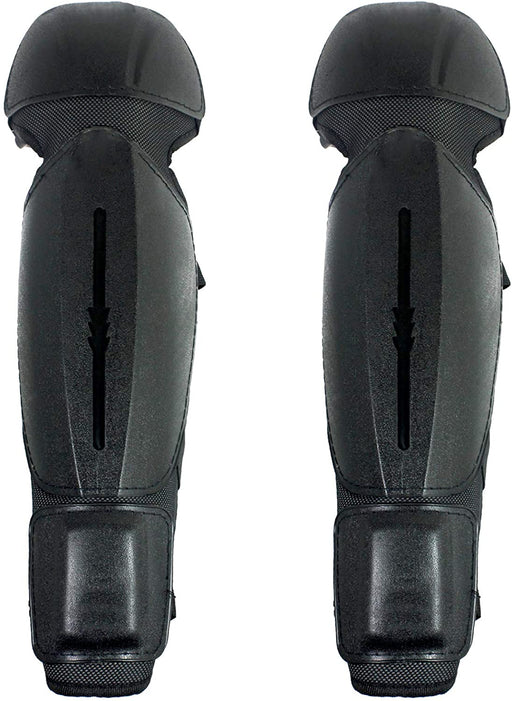 Knee & Shin Guards for Grass Brushcutter / Rotavator (One Size, Black, 2 Pairs)