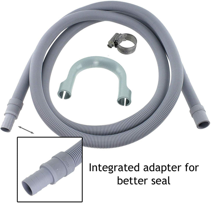 Drain Hose Extension Pipe Kit for Bosch Washing Machine Dishwasher (2.5m, 19mm / 22mm)
