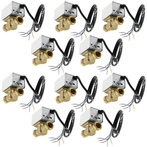 Motorised 2 Port Inline Zone Valve for HONEYWELL V4043 Central Heating Boiler Systems 22mm (Pack of 10)