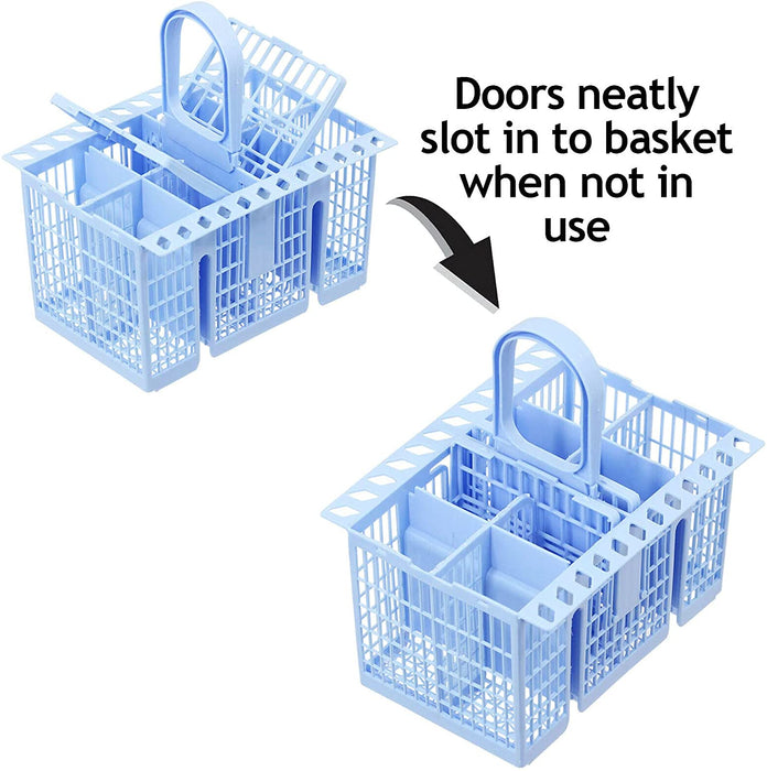 SPARES2GO Cutlery Basket compatible with Belling Dishwasher (Blue, 220 x 208 x 160mm)