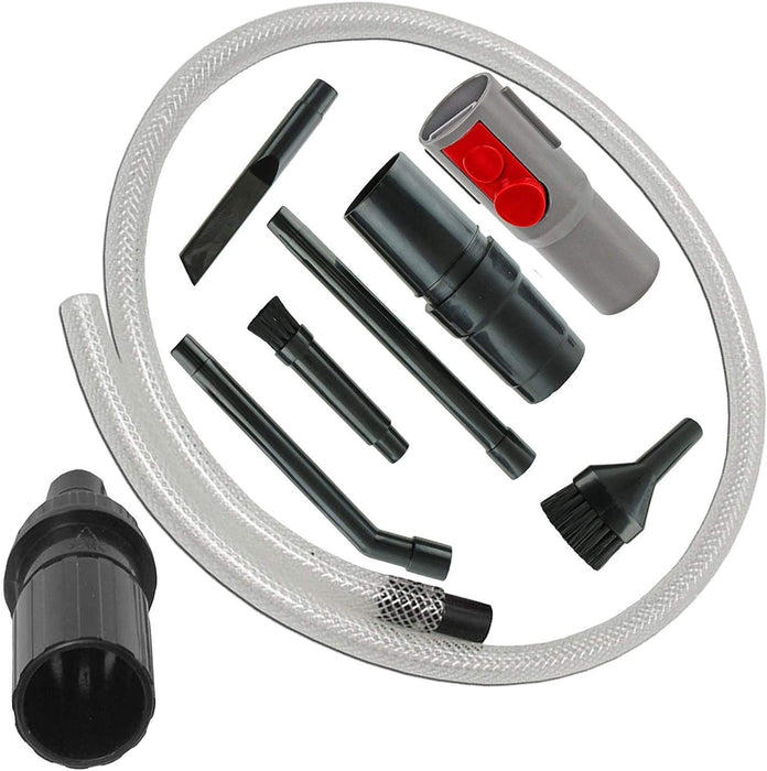 Micro PC Desk Car Cleaning Kit + Extra Long Extendable Quick Release Hose for Dyson V10 V11 SV12 SV14 Cordless Vacuum Cleaner