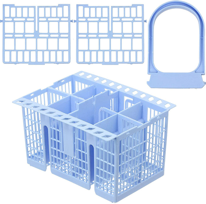 SPARES2GO Cutlery Basket compatible with Belling Dishwasher (Blue, 220 x 208 x 160mm)