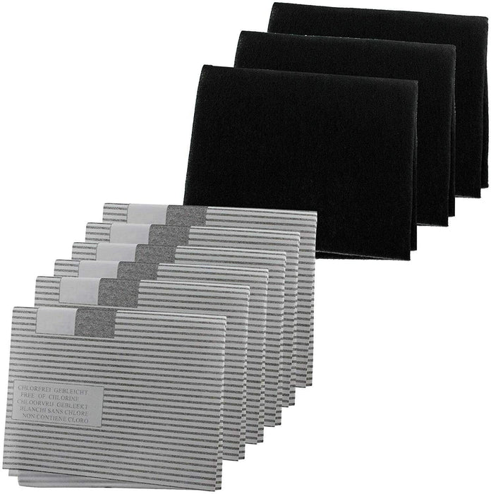 UNIVERSAL Cooker Hood Filter Kit for Recirculating Kitchen Extractor Vent Fan (6 x Grease + 3 x Carbon Filters + 15 Fresheners)