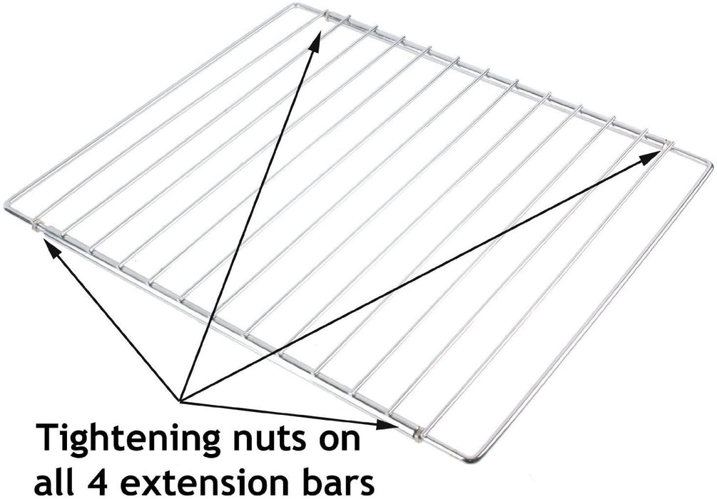Large Grill Pan, Rack & Dual Detachable Handles with Adjustable Shelf for HOTPOINT Oven Cookers