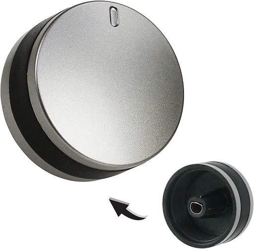 Oven Knob for LAMONA 450002486 LAM3200 LAM3204 LAM3401 Oven Cooker Knob Control Switch (Silver / Black)