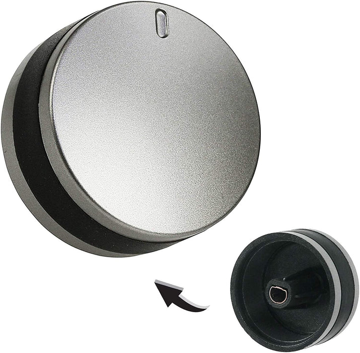 Oven Knob for BELLING LAM3200 LAM3204 LAM3401 Oven Cooker Control Switch (Silver / Black, Pack of 2)