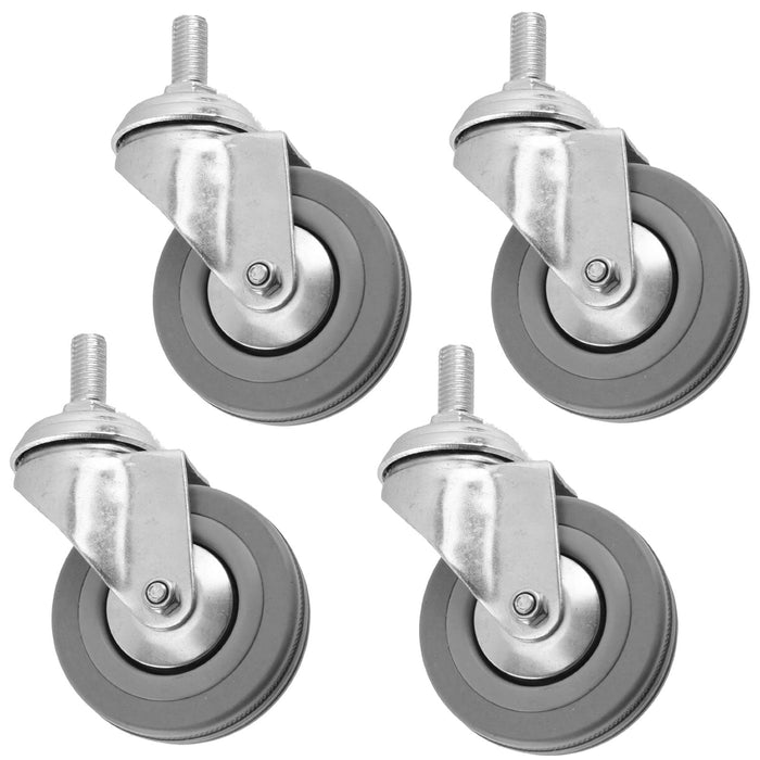 Castor Wheel Trolley 50mm M10 Threaded Swivel Braked Non-Braked 8 x Caster Wheels