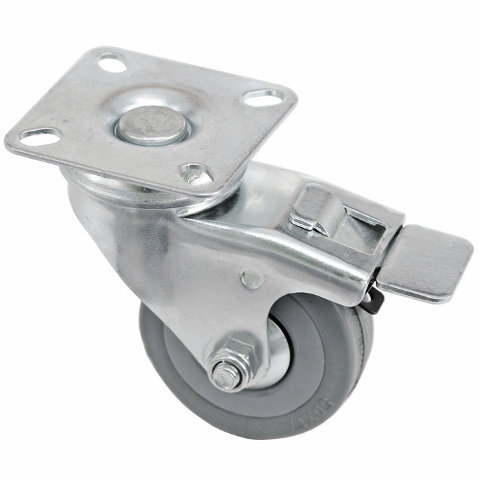 50mm Castor Wheels Trolley Furniture Swivel Caster Small Heavy Duty Braked x 4
