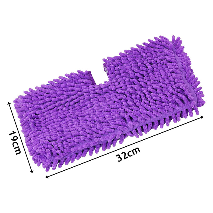 Coral Cover Pocket Pads for Shark S2901 S3455 S3501 S3502 S3601 S3701 S3901 Steam Cleaner Mop + Detergent (Pack of 3, 500ml)