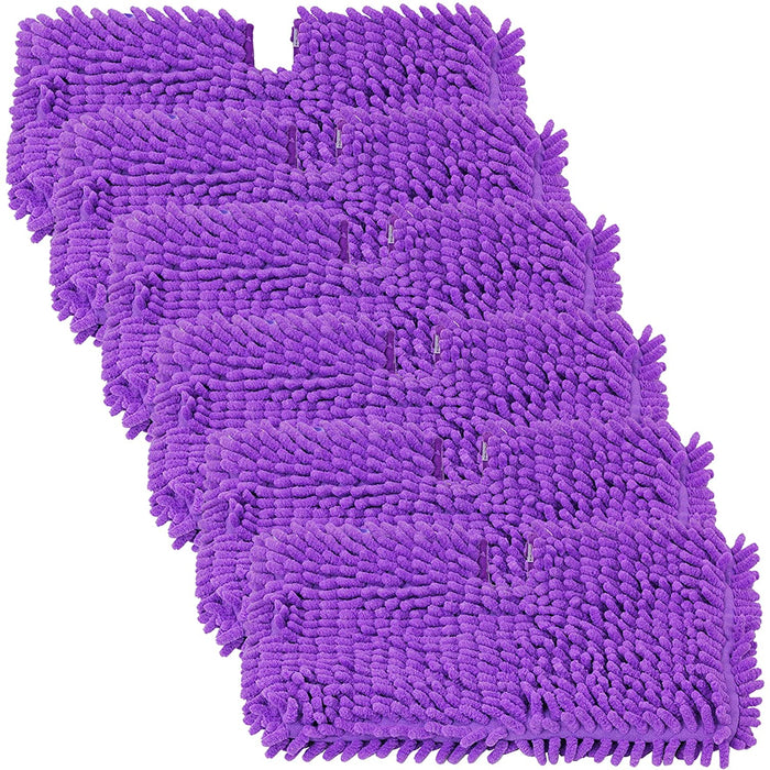 Pocket Cover Pad for Steam Cleaner Mop Coral Purple 32cm x 19cm Universal 6 Pads